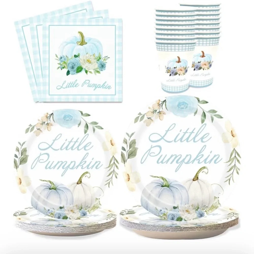Pumpkin Party Supplies Tableware Set - Fall Theme Party Decorations. New